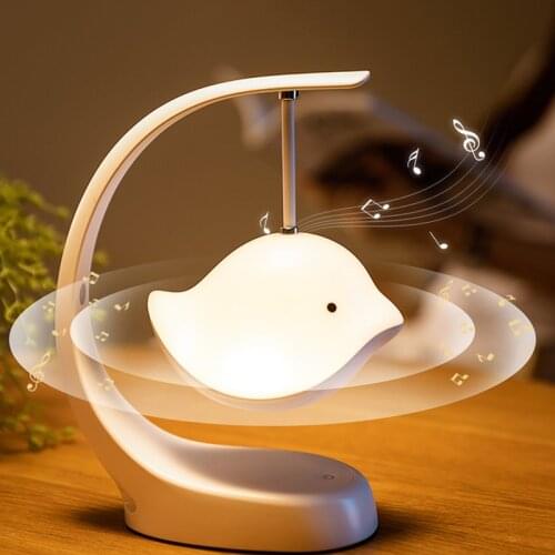 Bluetooth-compatible Music Night Light Cute Birds Lamp with Touching Sensor Rechargeable Color Changing for Children Bedroom FP8