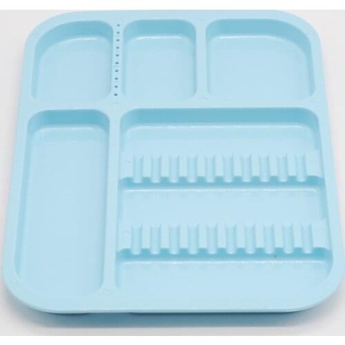 Dental Clinic Item 1Pcs Divided Separate Type Tray Plastic Instrument Autoclavable For Dentist Lab