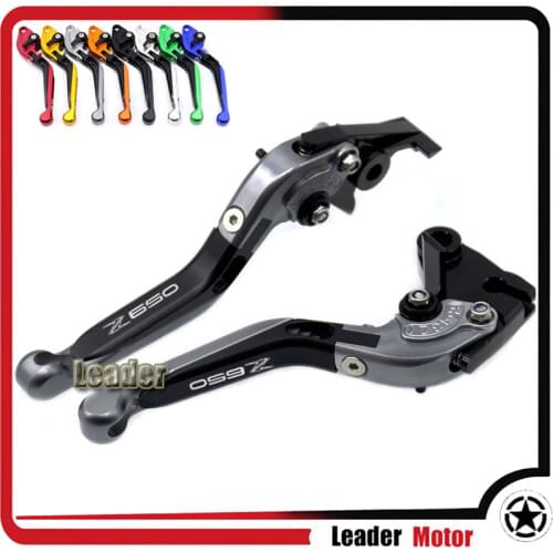 For Kawasaki Z650 Z 650 2017-2021 Motorcycle Accessories Folding Extendable Brake Clutch Levers LOGO Z650