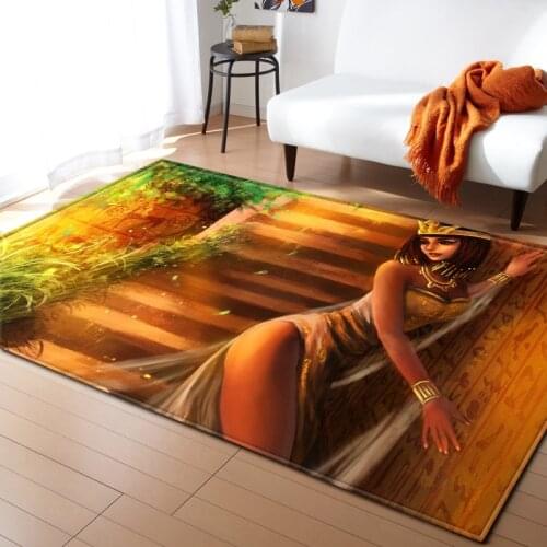 Exotic Egyptian Cleopatra large carpets for living room bedroom decor Carpet Modern home mat 3D Printed Kids room play Area rugs