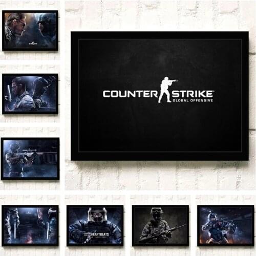 Games CS GO Nordic Canvas Painting Poster and Prints Wall Art Pictures Hotel Bar Cafe Room Living Room Boys Bedroom Home Decor