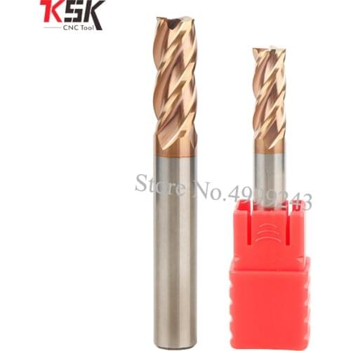 HRC55 Carbide End Mill 1 2 3 4 4Flutes Milling Cutter Alloy CoatedTungsten Steel Cutting Tool CNC Maching Endmills