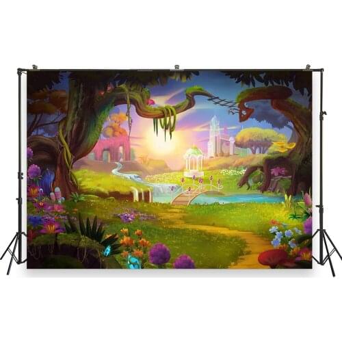 HUAYI Photo Background Newborns Birthday Photography Backdrops Cartoon Fairy Tale Custom Studio Photobooth Backdrop XT-7271