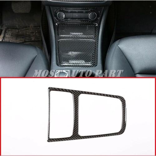 Carbon Fiber Interior Center Storage Box Frame trim For Mercedes Benz CLA GLA A Class C117 X156 W176 2013-2018 1pcs