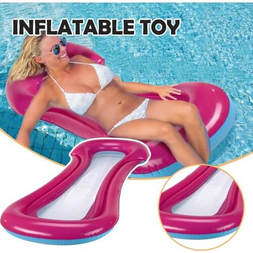 Summer Water Hammock Swimming Pool Beach Water Hammock Pvc Air Mattress Lounger Floating Sleeping Cushion Inflatable Air Bed