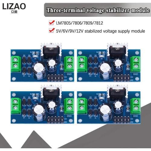 LM7805 LM7806 LM7809 LM7812 DC/AC Three Terminal Voltage Regulator Power Supply Module 5V 6V 9V 12V Output Max 1.2A