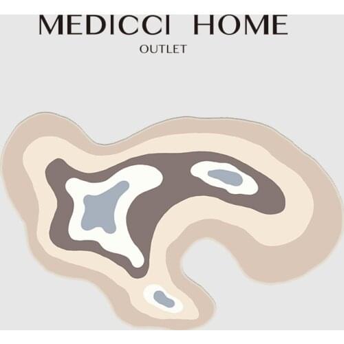 Medicci Home Fluid Pattern Design Living Room Floor Rug Mat Luxury Belgium Flannelette Bedroom Bedside Blanket Carpet Non Slip