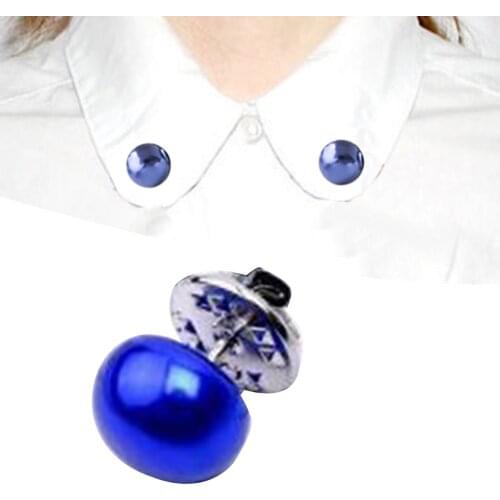 Fashion Women Brooch Pin Faux Pearl Shawl Collar Buckle Clothes Clip Shirt Sweater Decoration Women Wedding Party Brooch Pin