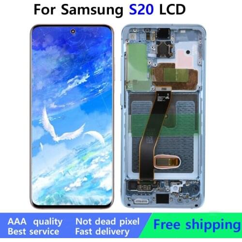 For Samsung Galaxy S20 Lcd G980,G980F G980F/DS LCD with Frame Display Touch Screen Digitizer +free tool and free shipping