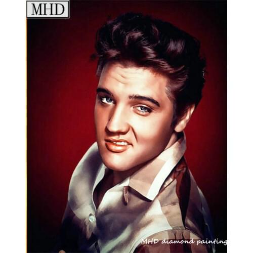 Full Round / Square 5D DIY Diamond Painting Elvis 3D Diamond Embroidered Cross Stitch Diamond Mosaic Art Room Decoration
