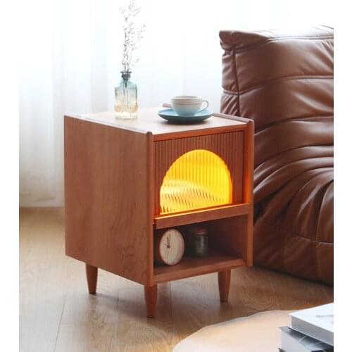 Night stand bedroom furniture bedroom nightstand Changhong glass Nordic small bedside cabinet bedroom furniture bed side table