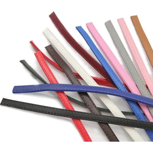 REGELIN 2meter 10mm Braided PU Leather Backpack Strap Findings Flat Leather Cord String Rope DIY Necklace Bracelet Making