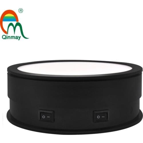 Qinmay 15cm Adjustable LED Electric Rotate Photography Live Shoot Display Turntable For Digital Products Shop