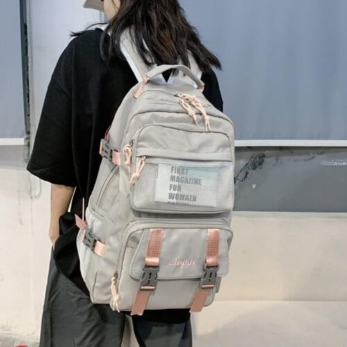 Boy Nylon Backpack Travel Mesh Female Student College School Bag Men Girl Cool Laptop Backpack Male Fashion Book Bags Lady