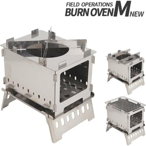 Folding Charcoal Barbecue Grill Portable Stainless Steel BBQ Tool Kits for Outdoor Camping Cooking Traveling Patio Picnics Beach