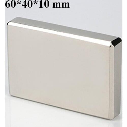 1uds 60x40x10mm super strong neodymium magnet 60x40x10 neodymium iron boron magnet 60 * 40 * 10mm 60mm x 40mm x 10mm x 10mm
