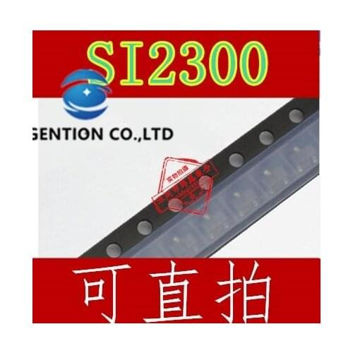 50PCS Triode SI2300DS SI2300 2300 printing SOT23 in stock 100% new and original