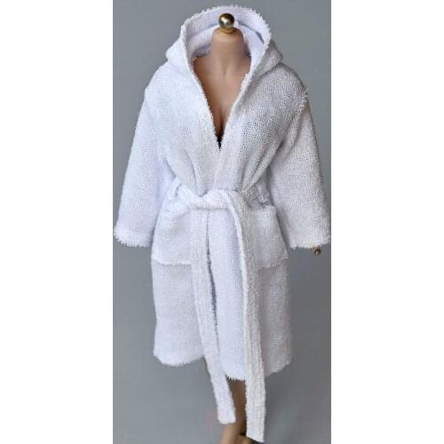 In Stock 1/6 Scale Female/Male Soldier Figure Clothes Bathrobe Hooded Towel Material Unisex Model for 12 inches Action Figure