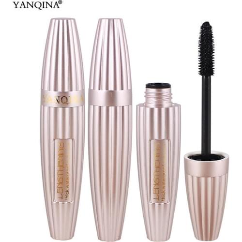 Waterproof 3D Mascara Eyes Cosmetics Fast-dry Eyelash Curling & Lengthening Fiber Brush Eyelashes Makeup Liquid Tint Pen Lash