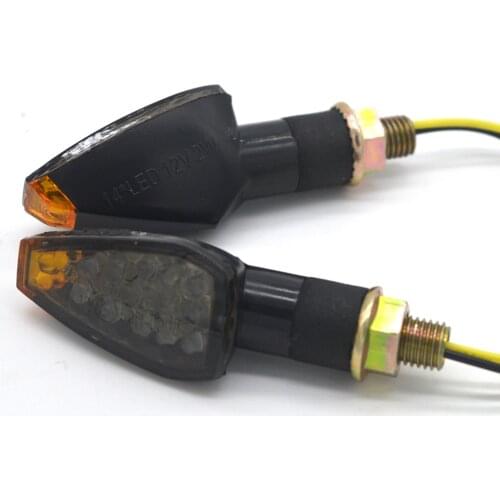 1 pair Bobber Motorcycle Carbon Fiber Housing Smoking Lens Turn Signals LED Lights Indicators Flashers For honda cbr 600 rr