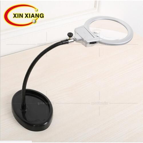 2.5X 5X 107mm Desk Lamp Magnifier Embroidery Led Reading Circuit board maintenance Welding Magnifying Glass Cellphone Repair