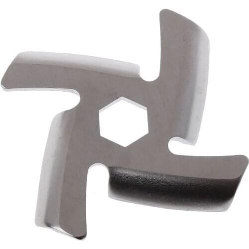 3pcs/set Type 5 Mincer Knife Stainless Steel Anti Rust 4 Blade Hexagon Hole Meat Grinder Parts Fits MOLF