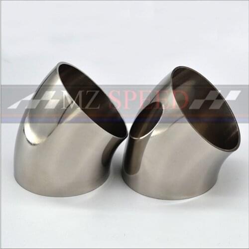 10PCS car accessories Automobile exhaust pipe muffler turns into stainless steel elbow 45 degree Angle pipe to reduce diameter