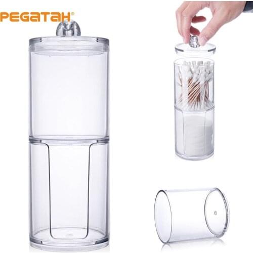 Acrylic Cosmetic Storage Box Large Capacity Cotton Swab Container Cosmetic Cotton Pad Storage Box Jewelry Desktop Storage
