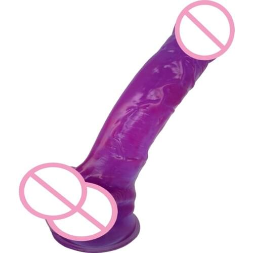 AMABOOM 24*5cm crystal Realistic Huge Dildo Soft artificial Penis with Suction Cup Big Dildo Penis Sex Toys for Woman