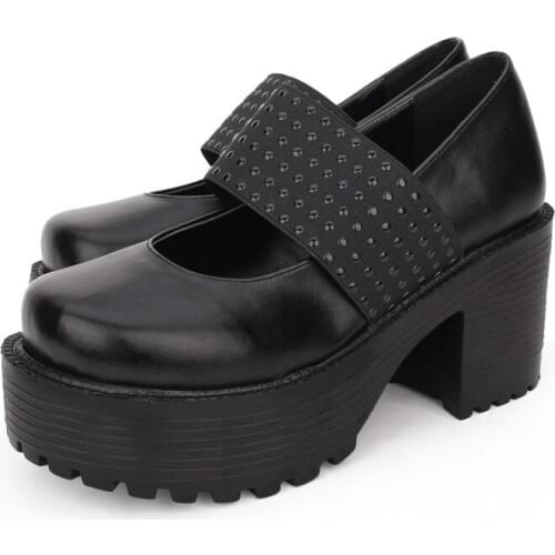 Angelic imprint New Arrival Punk Lolita style Women Pumps Round Toe High Heel Platform shoes size 35-39 8842