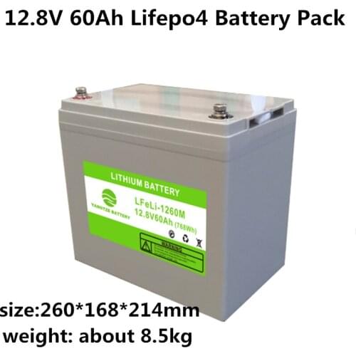 GTK 12V 60AH Lifepo4 Battery with waterproof case and BMS System for fishing boat power propeller fish finder + 3A charger