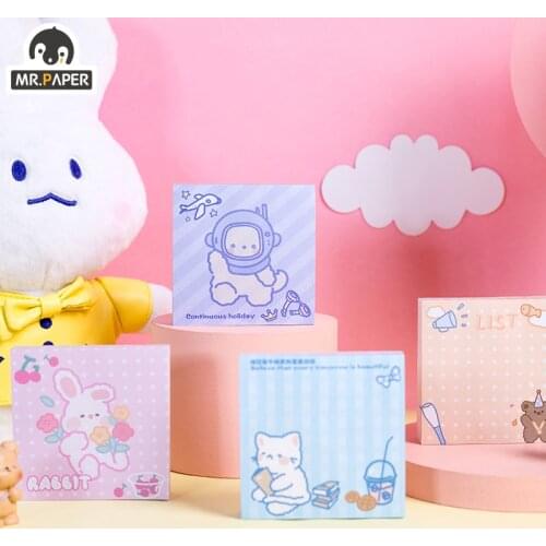 Mr Paper 4 Designs 100 Pieces/Book Ins Style Sponge Holiday Series Notepad Creative Handbook DIY Decoration Material Loose-leaf