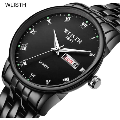 Men Wrist Watches Mens Watches Top Brand Luxury Luminous Clock Stainless Steel Man Watch Week Date Erkek Kol Saati Reloj Hombre