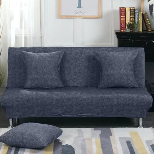 Elastic Printed Armless Sofa Bed Cover Folding Seat Slipcover Modern Stretch Sofa Bed Covers Cheap Couch Protector Hotel