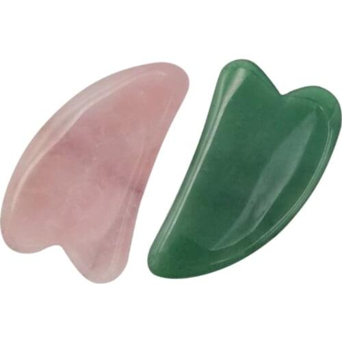 H7JC Jade Stone Guasha Board Scraping Massager Tools for Face Body Facial Massage SPA Acupuncture Therapy Trigger Point