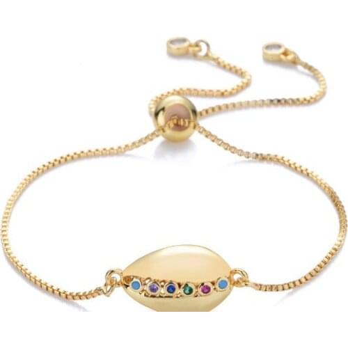 Crystal micro pave cz zircon cubic zirconia Bracelet Adjustable silicone positioning Charm Snake Chain Copper Jewelry df432