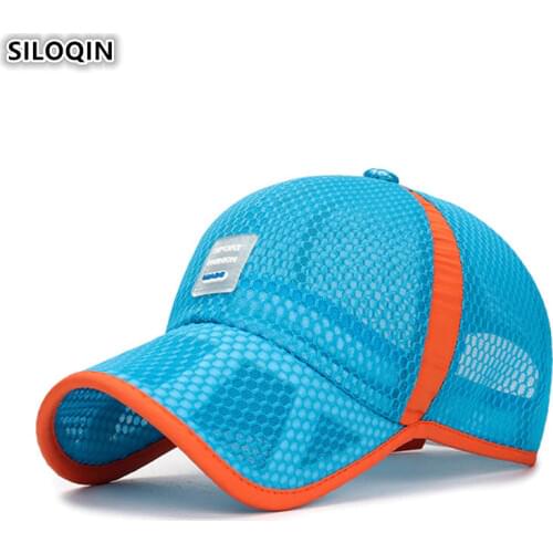 SILOQIN Summer Childrens Hat Mesh Breathable Baseball Cap Adjustable Size Hollow Mesh Caps For Boys Girls Fashion Sports Cap