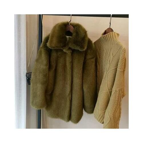 Top brand Style 2020 New High-end Fashion Women Faux Fur Coat S82 high quality