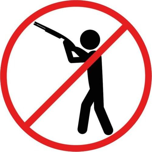 Caution Car Sticker Warning No Hunt No Shutting Decal Reflective Waterproof Auto Motorcycles Accessories PVC,13cm*13cm