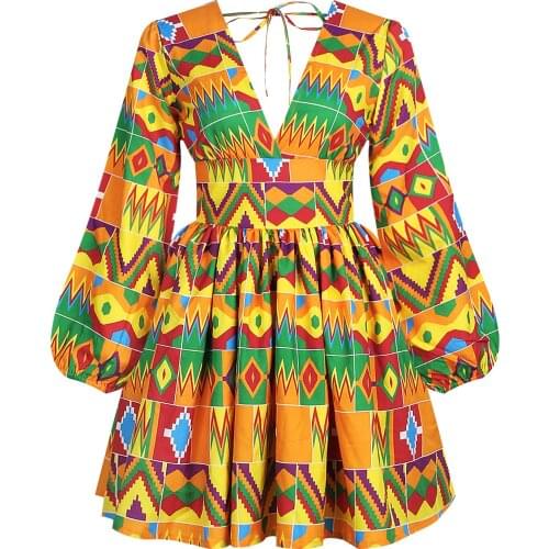 New Print African Dresses Women Traditional African Clothing Dashiki Ankara Sundress Elegant Multiple Wear Batik African Clothes