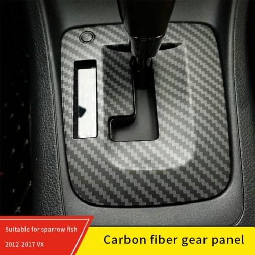 For Subaru Forester 2013-2014 for Subaru XV 2011-2014 ABS Carbon Fiber Car Shift Lever Cover Trim Strip Auto Car Accessories