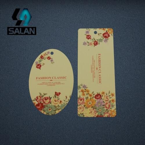 Wholesale Customize Letters Logo in Font Hang tag Logo Garment Label with free string customized Hang tags GT012