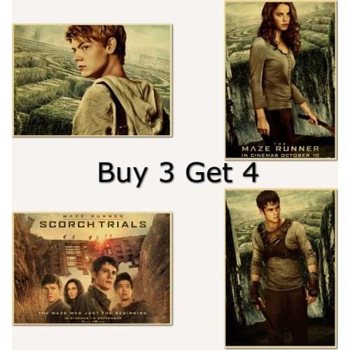 The Maze Runner Movie Poster Vintage Poster Retro Poster Painting Home Room Decor Kraft Paper Wall Stickers Home Decor