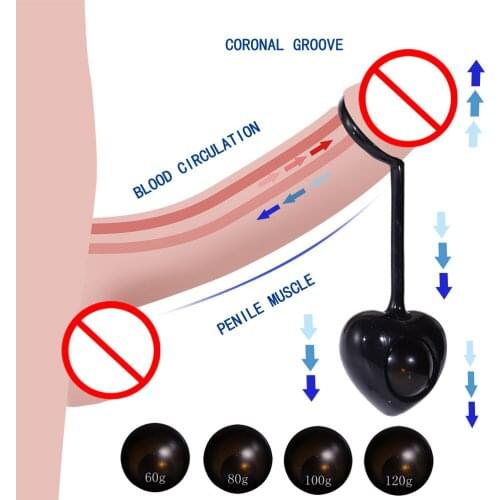 4pcs/set Penis Up Heavy Exerciser Ball Erectile Ring Penis Extender Stretcher Cock Ring Adult Sex Toys for Men Delay Ejaculation