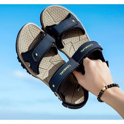 Waterproof s praia genuine sandalias roman beach shoe mens footwear para sandalia luxury leather casual shoes geta hollow on em