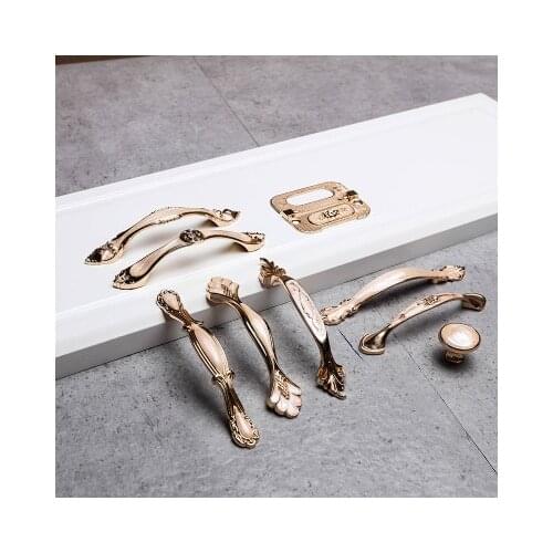 Amber White European Cabinet Handles Aluminum Alloy Door Kitchen Knobs Cabinet Pulls Drawer Knobs Wardrobe handle