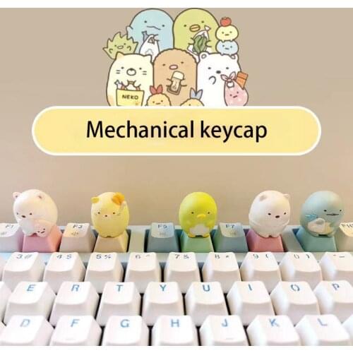 1pc Mechanical Gaming Keyboard Keycap Handmade Creative customization kawaii keycaps Cartoons Three-dimensional Key Cap