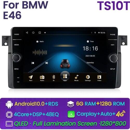 Auto Radio Android 10 For BMW E46 M3 2001-2006 Rover 3 Car Multimedia Player CANBUS GPS Navigation FM Touch Screen Carplay RDS