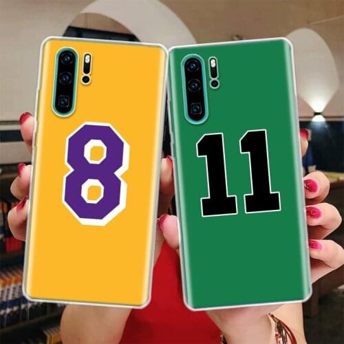 Basketball 23 24 Number Silicon Phone Case For Huawei Honor 10 9 20 Lite Y5 Y6 Y7 Y9 9X 8X 8S 8A 7X 7A 7S Pro + 10i20i Coque