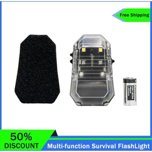 Free Shipping F101 Survival Flash Light Multi-function Practical Waterproof & Seismic IR Light Frequency for Helmets & Molle
